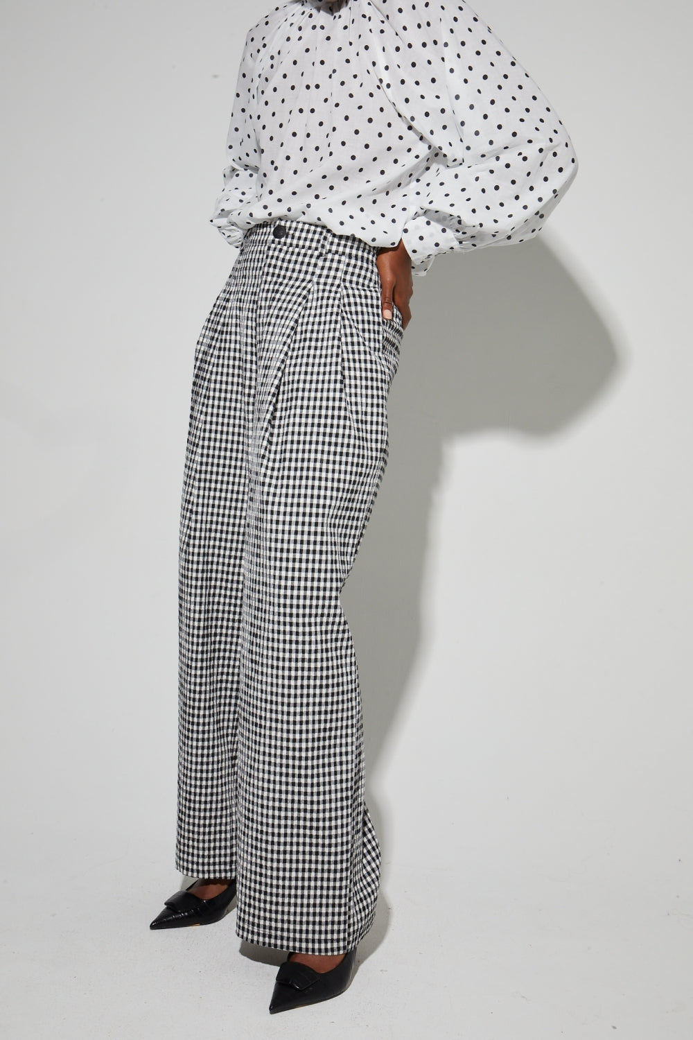 Pantalon Elsa Vichy Fabriqué En Italie