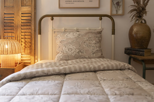 Couette Imprimée + 1 Taie D'Oreiller - Coton Imprimé - Nora