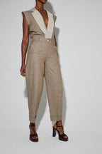 Pantalon Malou Tissage Coton Lin Fabriqué En Italie