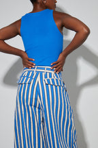 Pantalon Rivieria Blue Fabriqué En Italie