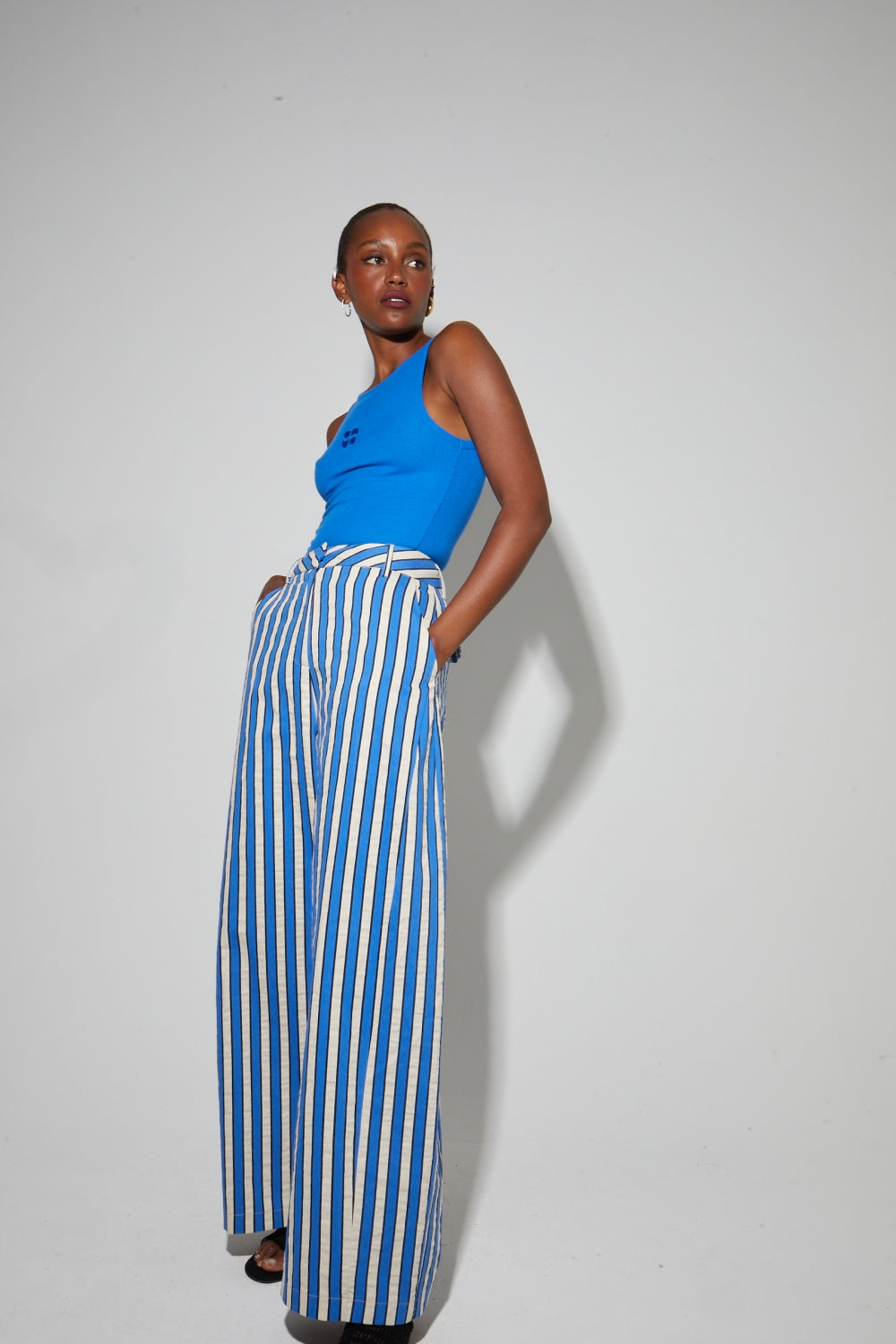 Pantalon Rivieria Blue Fabriqué En Italie