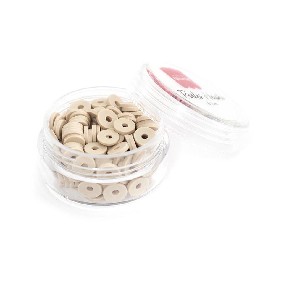 Caja de cuentas Heishi Rondelle de 6 mm - Taupe