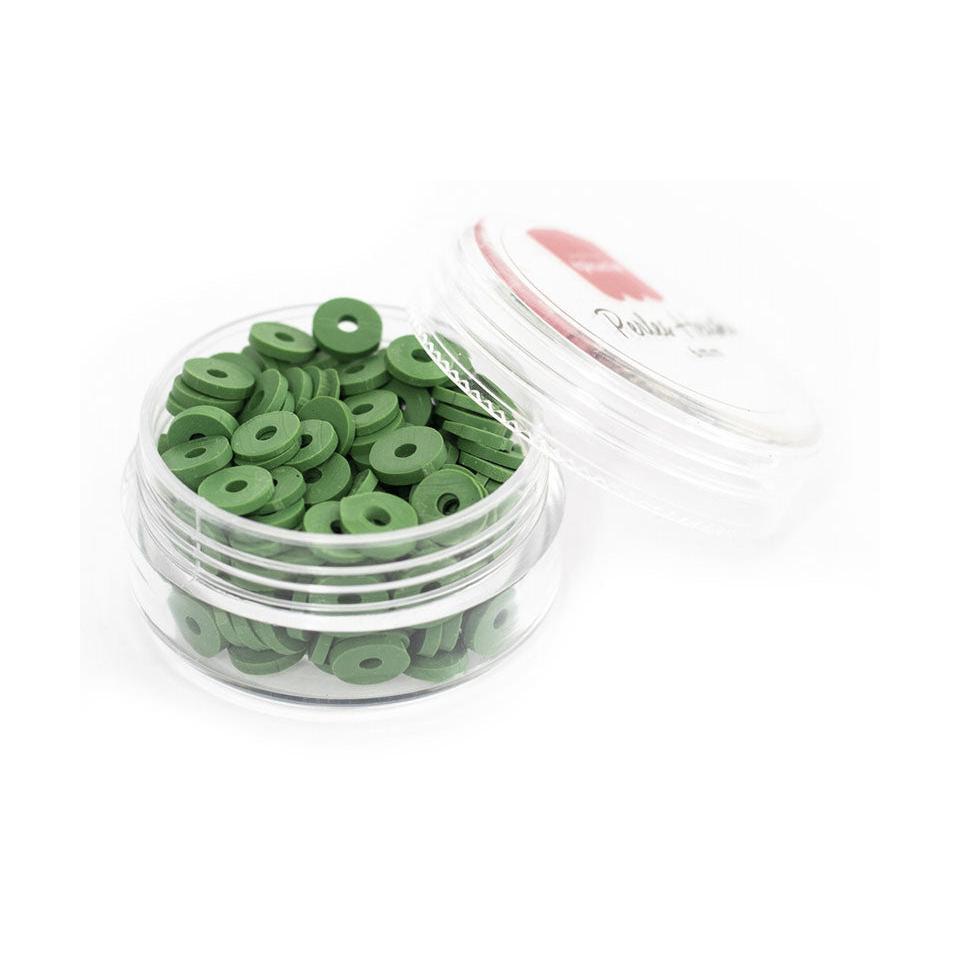 Boite De Perles Rondelles Heishi 6 Mm - Vert Végétal