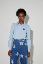 Pantalon Swiggy, Esprit Denim Print Étoile Blue Fabriqué En Italie