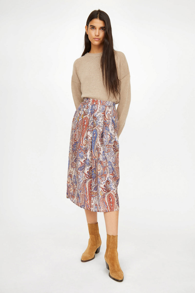 Walker Paisley skirt - DENIM print