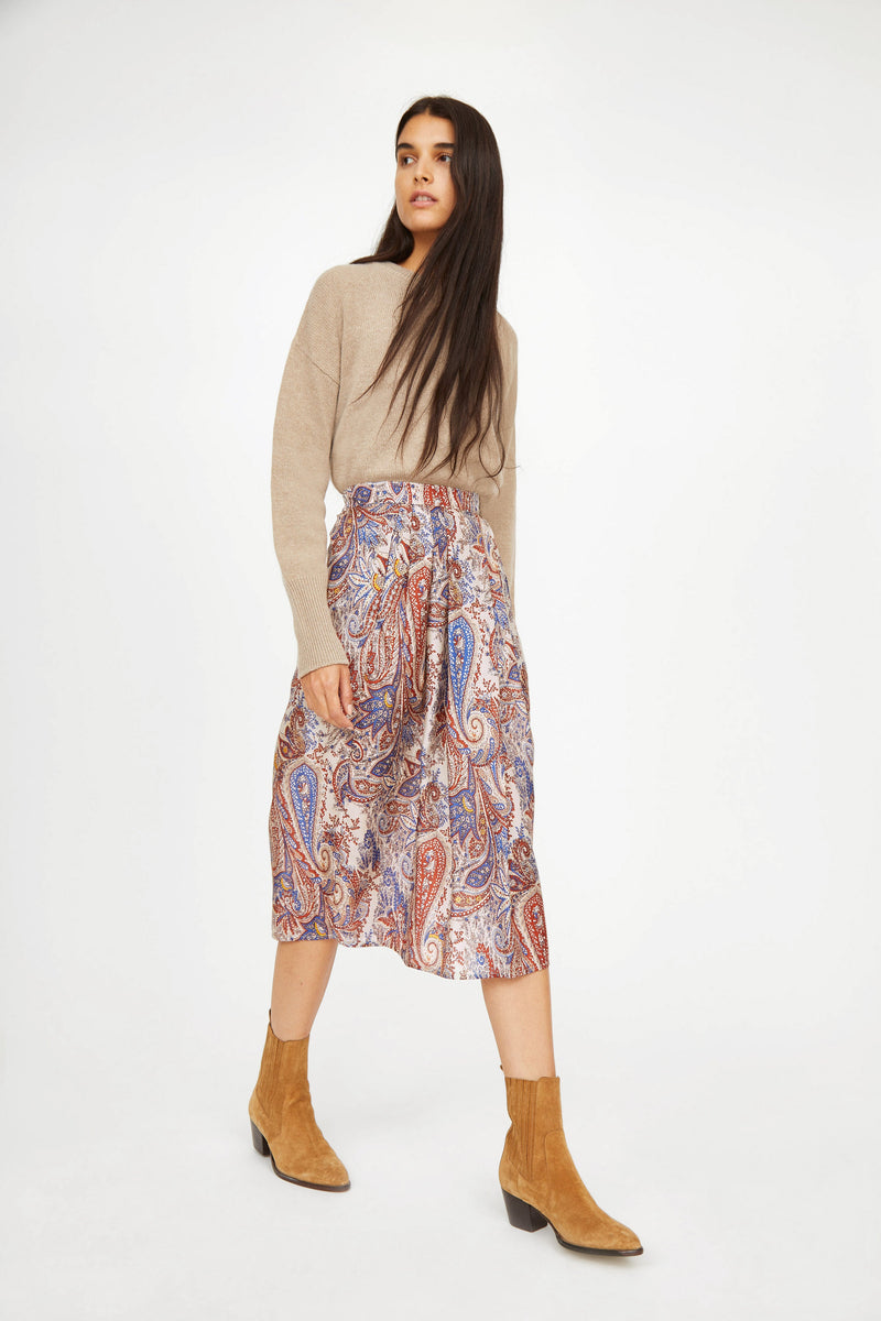 Walker Paisley skirt - DENIM print