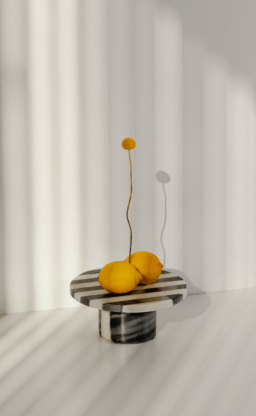 Plateau En Marbre Hope - Noir/Blanc