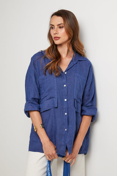 Camisa - Azul marino - Mujer