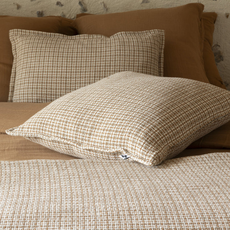 Coussin Déhoussable Avec Passepoil - Coton Texturé - Edgar