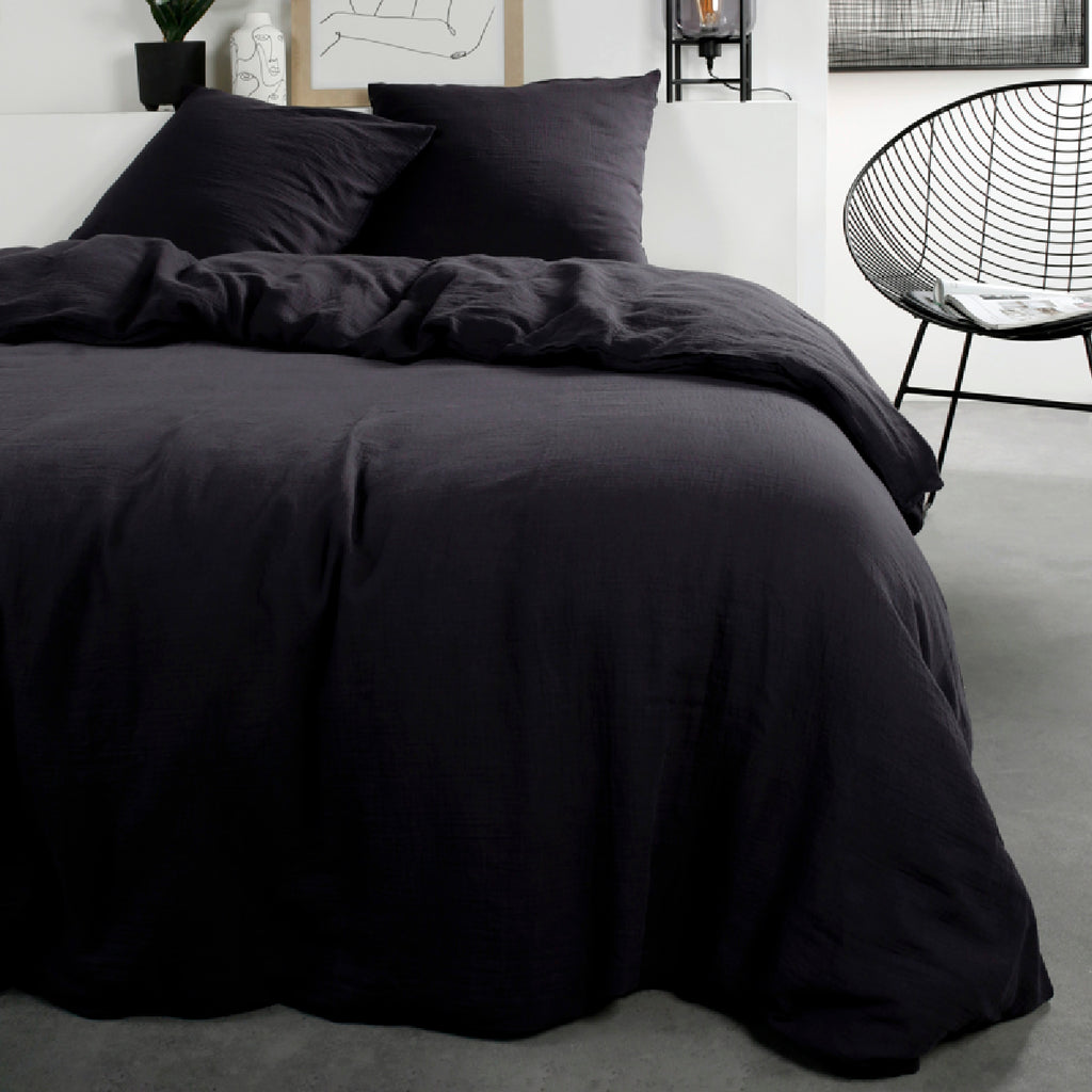 Cotton Gauze - Bed Set - Grey