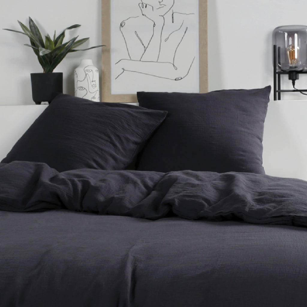 Cotton Gauze - Bed Set - Grey