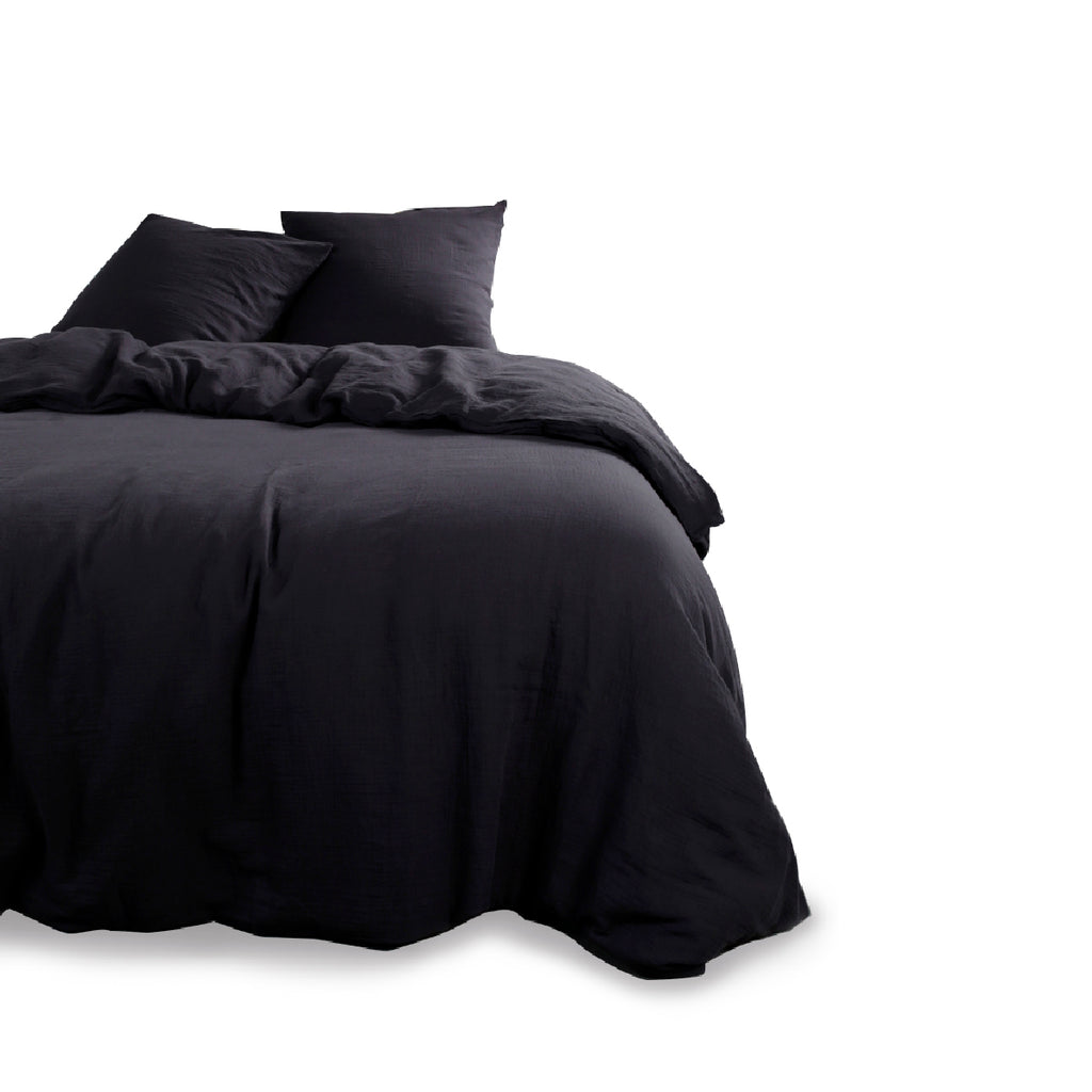 Cotton Gauze - Bed Set - Grey