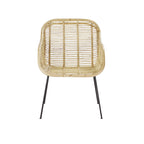 Boho - Lænestol - Rattan og metal - Natur