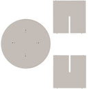 Mesa de comedor redonda Matilda 120 cm laminada - Taupe