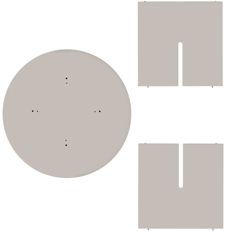 Mesa de comedor redonda Matilda 120 cm laminada - Taupe