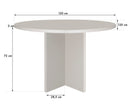 Mesa de comedor redonda Matilda 120 cm laminada - Taupe