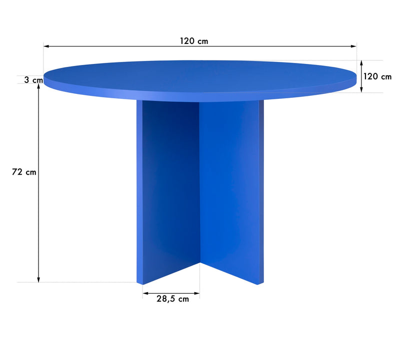 Matilda Round Dining Table 120 Cm Laminated - Pruss