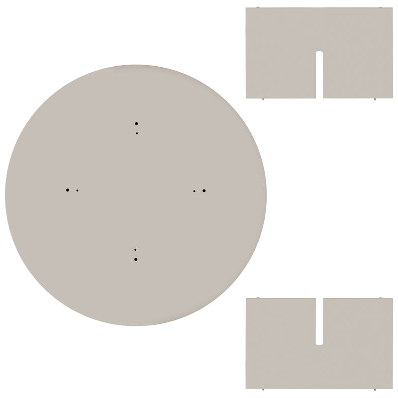 Table Basse Pausa Ronde 100 Cm En Stratifié - Taupe