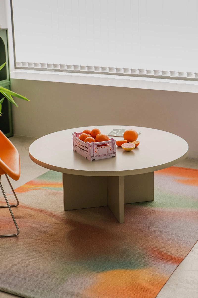 Table Basse Pausa Ronde 100 Cm En Stratifié - Taupe