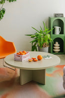 Table Basse Pausa Ronde 100 Cm En Stratifié - Taupe