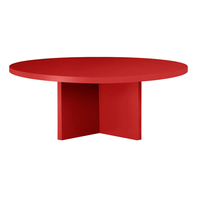 Pausa Round Coffee Table 100cm in Laminate - Flame - Flame