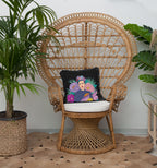 Fridas Bird Fringed Cushion - Multicolour