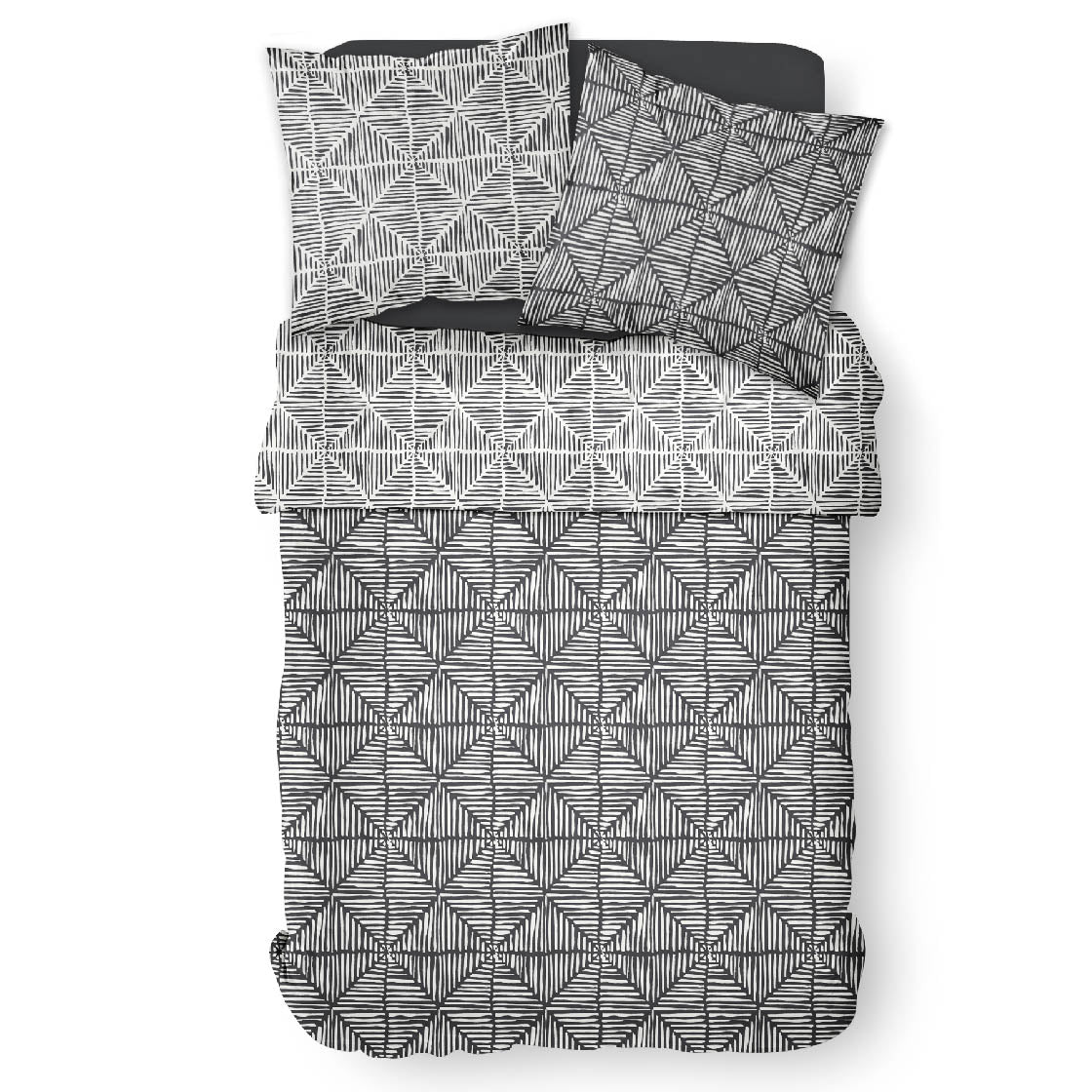 Sunshine - Parure De Lit Motif 6.39 - Gris