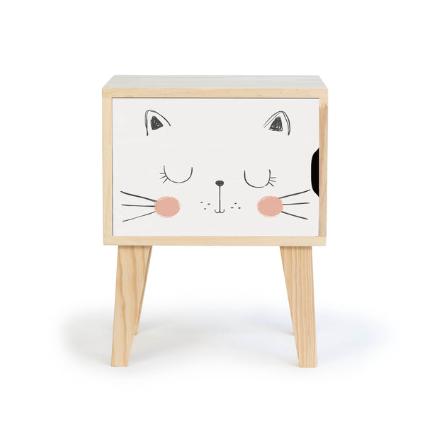 Mesita de noche Montessori - Natural "Cat"
