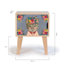 Table de Chevet Montessori - Naturel "Floral Cat"