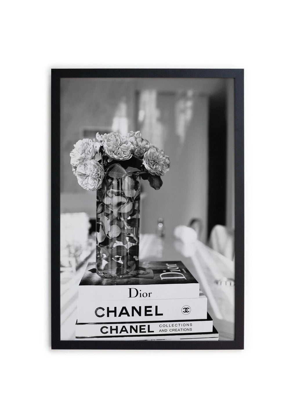 Black Framed Print 40X30 - Books - Multicolour