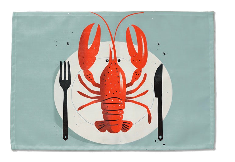 Set Of 2 Individual Rugs - Seafood - Multicolor