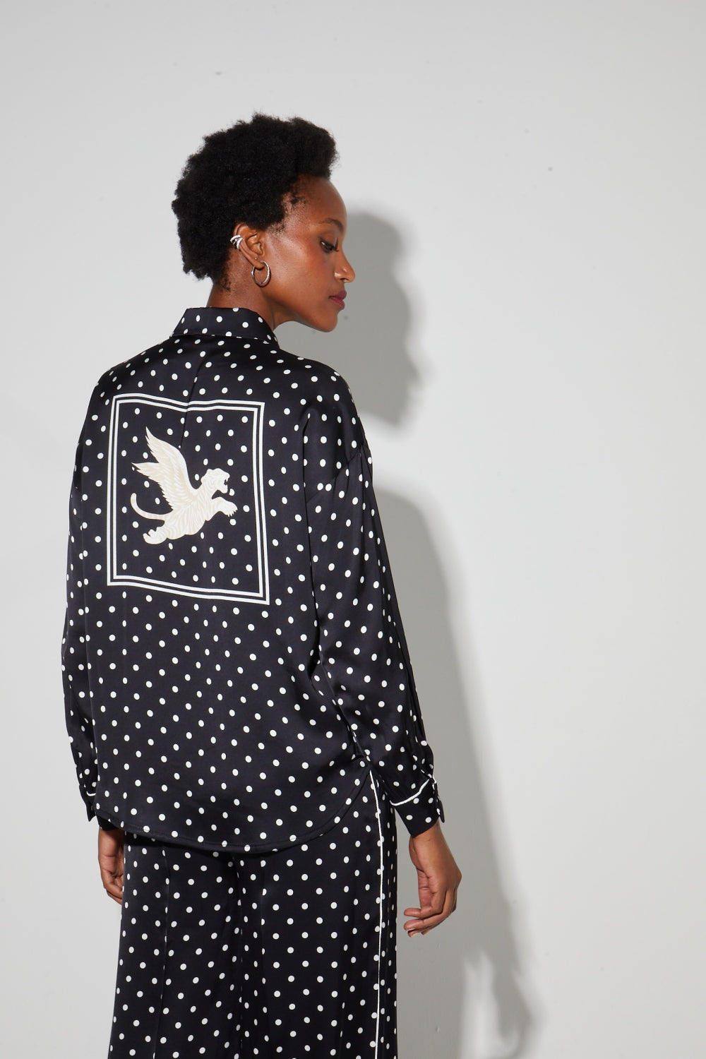 Chemise Iris A  Pois, Fabriquée En Italie