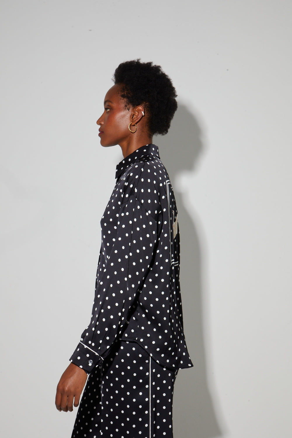 Chemise Iris A  Pois, Fabriquée En Italie