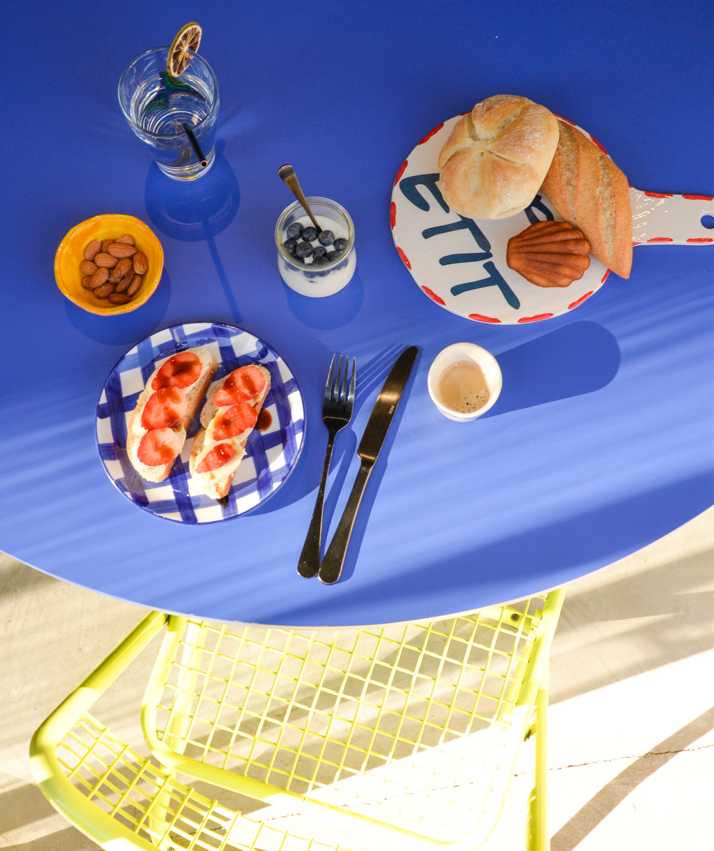 Tabla De Cortar De Cerámica Palabras - Bon Appetit - Multicolor