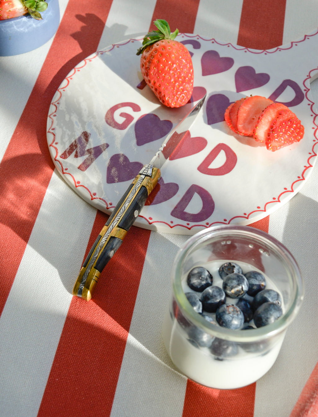 Tabla De Cortar De Cerámica Con Frases - Good Food - Multicolor