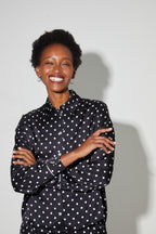 Chemise Iris A  Pois, Fabriquée En Italie