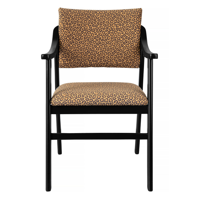 Chaise avec Accoudoirs Etienne Bois de Hêtre "Leopard"