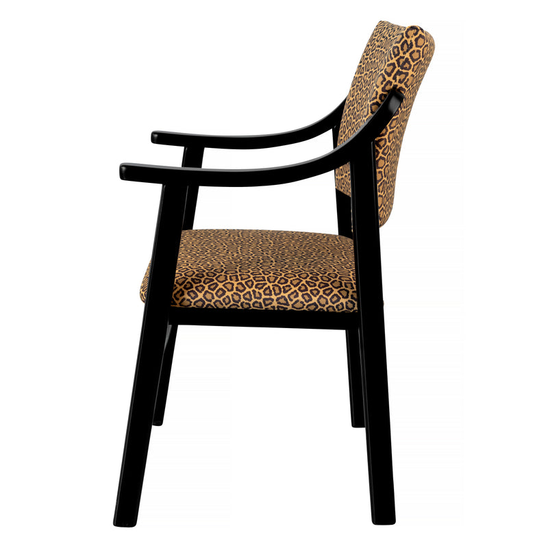 Chaise avec Accoudoirs Etienne Bois de Hêtre "Leopard"