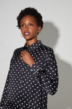 Chemise Iris A  Pois, Fabriquée En Italie