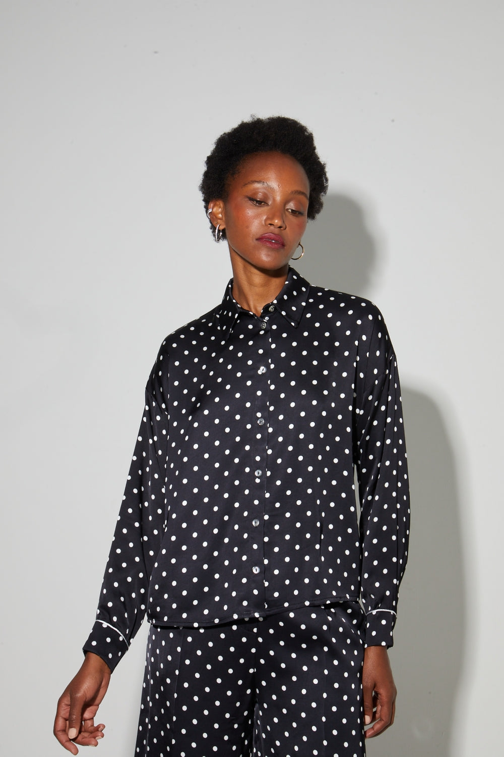 Chemise Iris A  Pois, Fabriquée En Italie