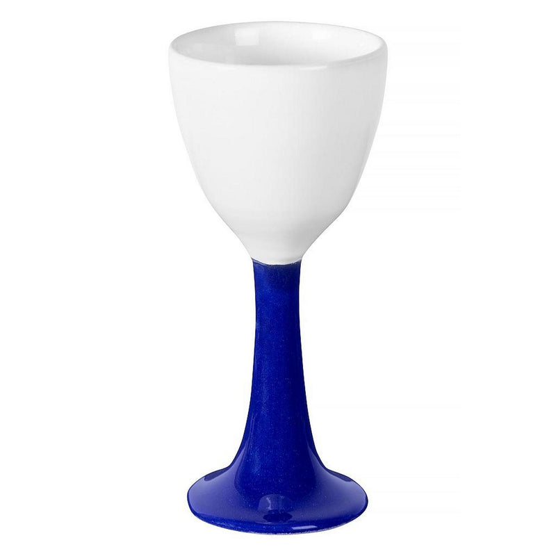 Ceramic Wine Glass "Salut" - White - Multicolor