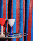 Ceramic Wine Glass "Salut" - White - Multicolor