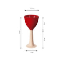 Ceramic Wine Glass "Salut" - Red - Multicolor