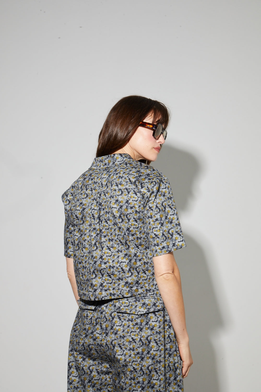 La Chemise Mael Flower Denim Fabriquée En Italie