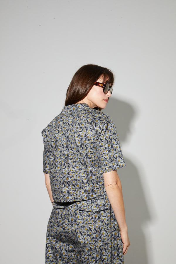 The Mael Flower Denim Shirt Made in Italy