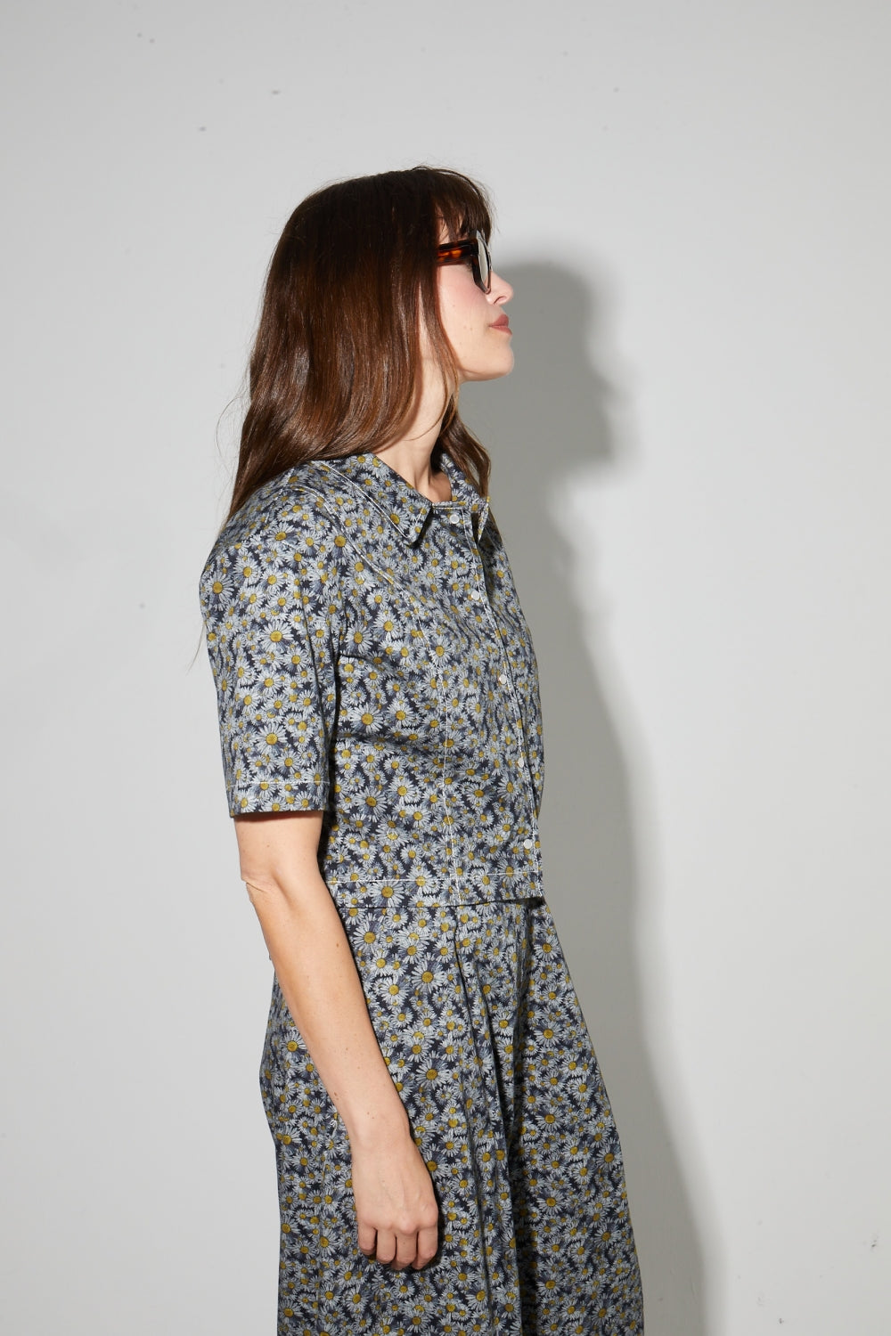 La Chemise Mael Flower Denim Fabriquée En Italie