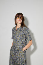 La Chemise Mael Flower Denim Fabriquée En Italie
