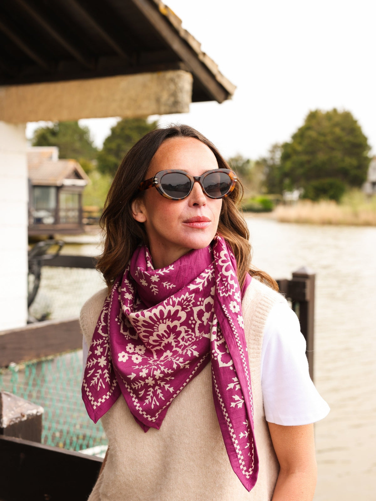 Foulard Adulte Mysore Bandana Violet