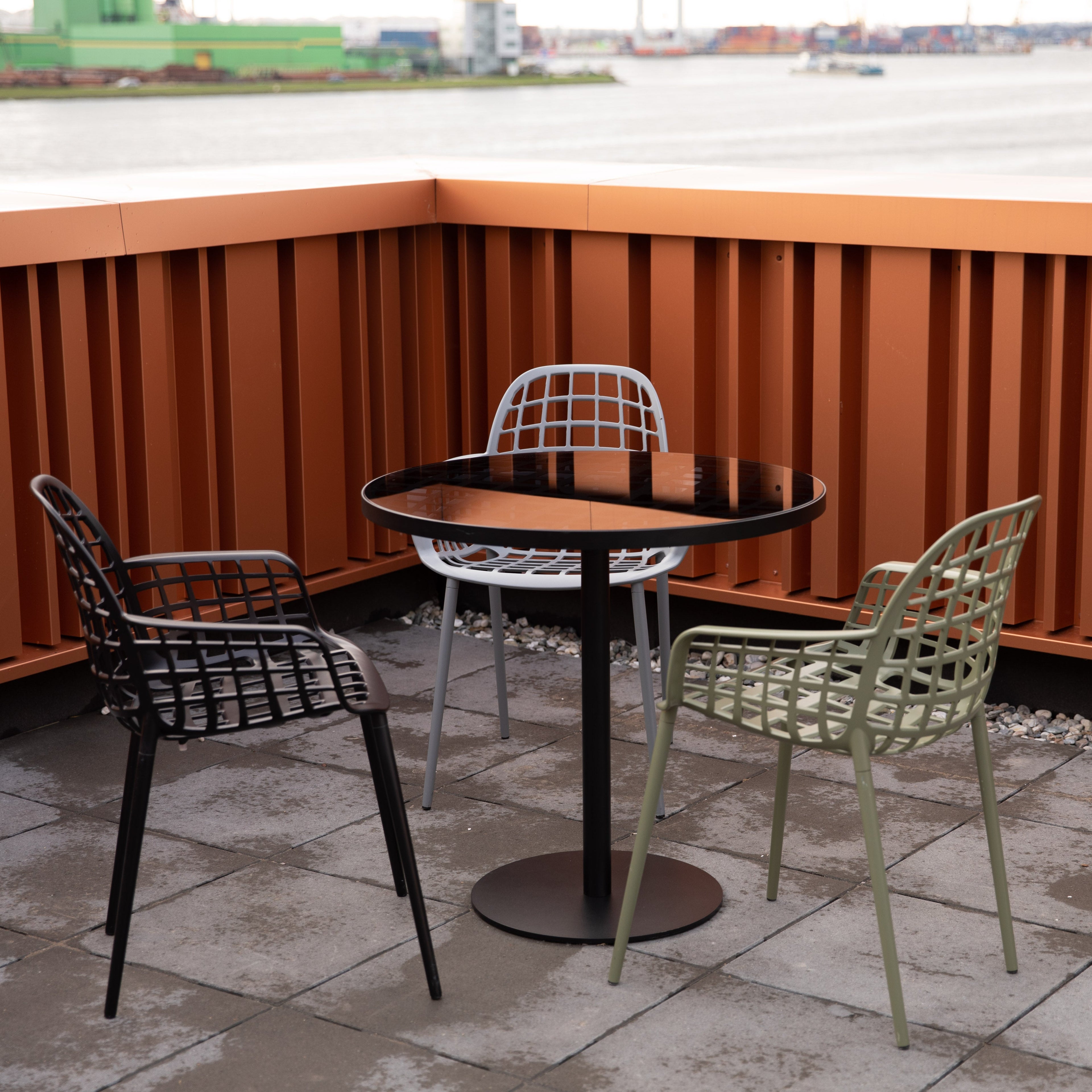 Albert Bistro De Jardin - Outdoor Table - Aluminum - Black