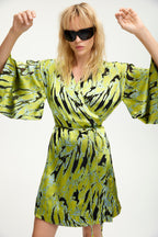 Annagz Silk Wrap Dress